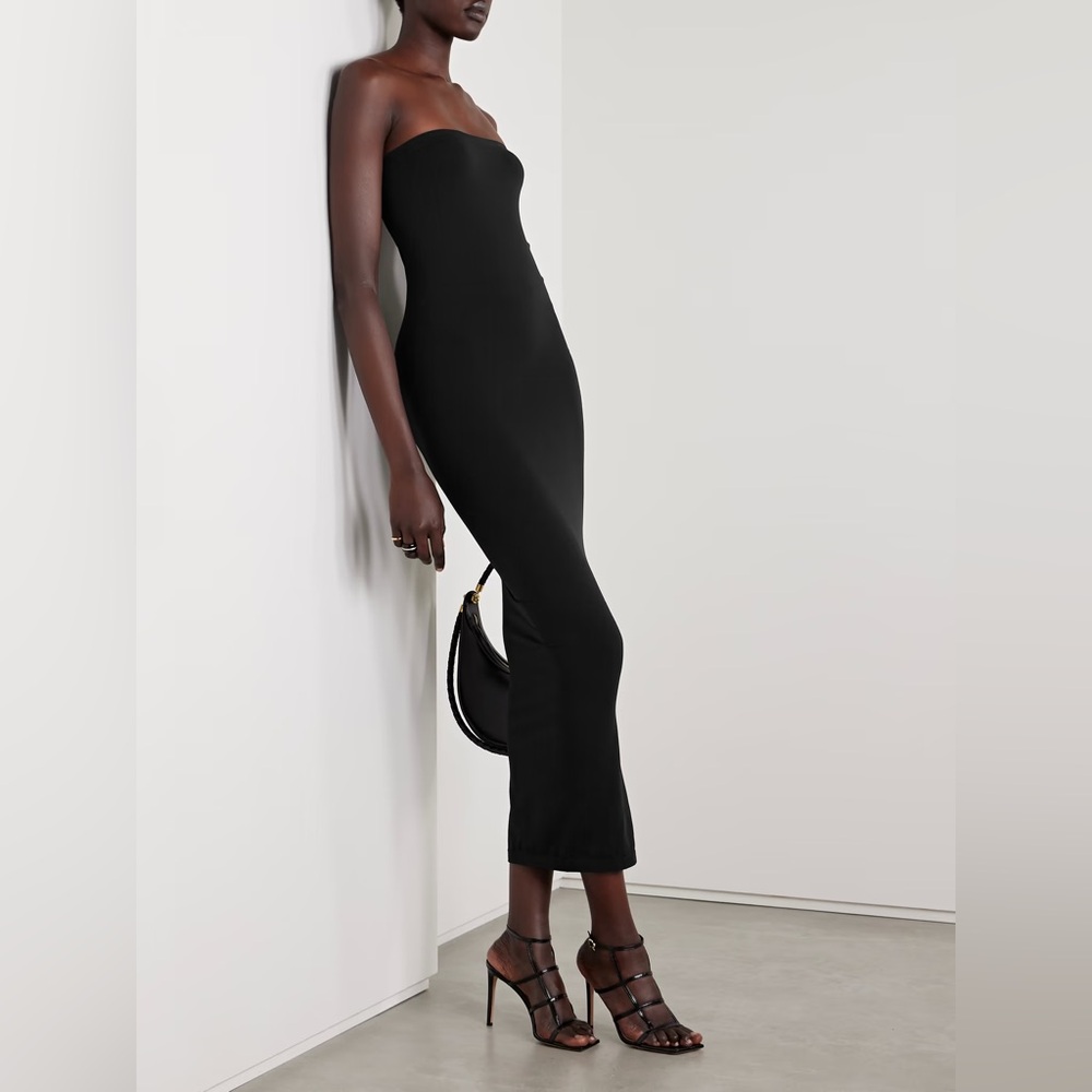 Wolford Fatal Strapless Convertible Jersey Maxi Dress